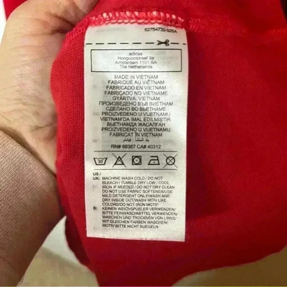 Adidas Human Race Shirt Sleeve Tshirt Men Medium Red Pharrell Williams - Picture 6 of 6